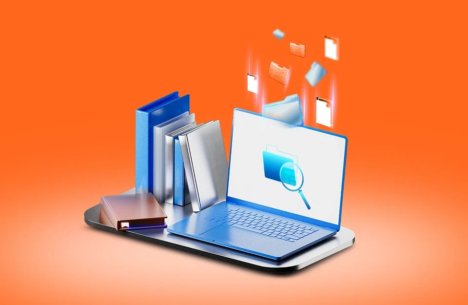 E-Defter zorunluluğu ve geçiş sürecini simgeleyen dijital defter ekranı, onay ve takvim ikonları.